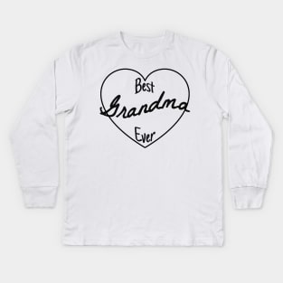 Best Grandma Ever, Grandma, Grandma Gift, Cute Grandma, Pregnancy Announcement, Pregnancy Reveal Kids Long Sleeve T-Shirt